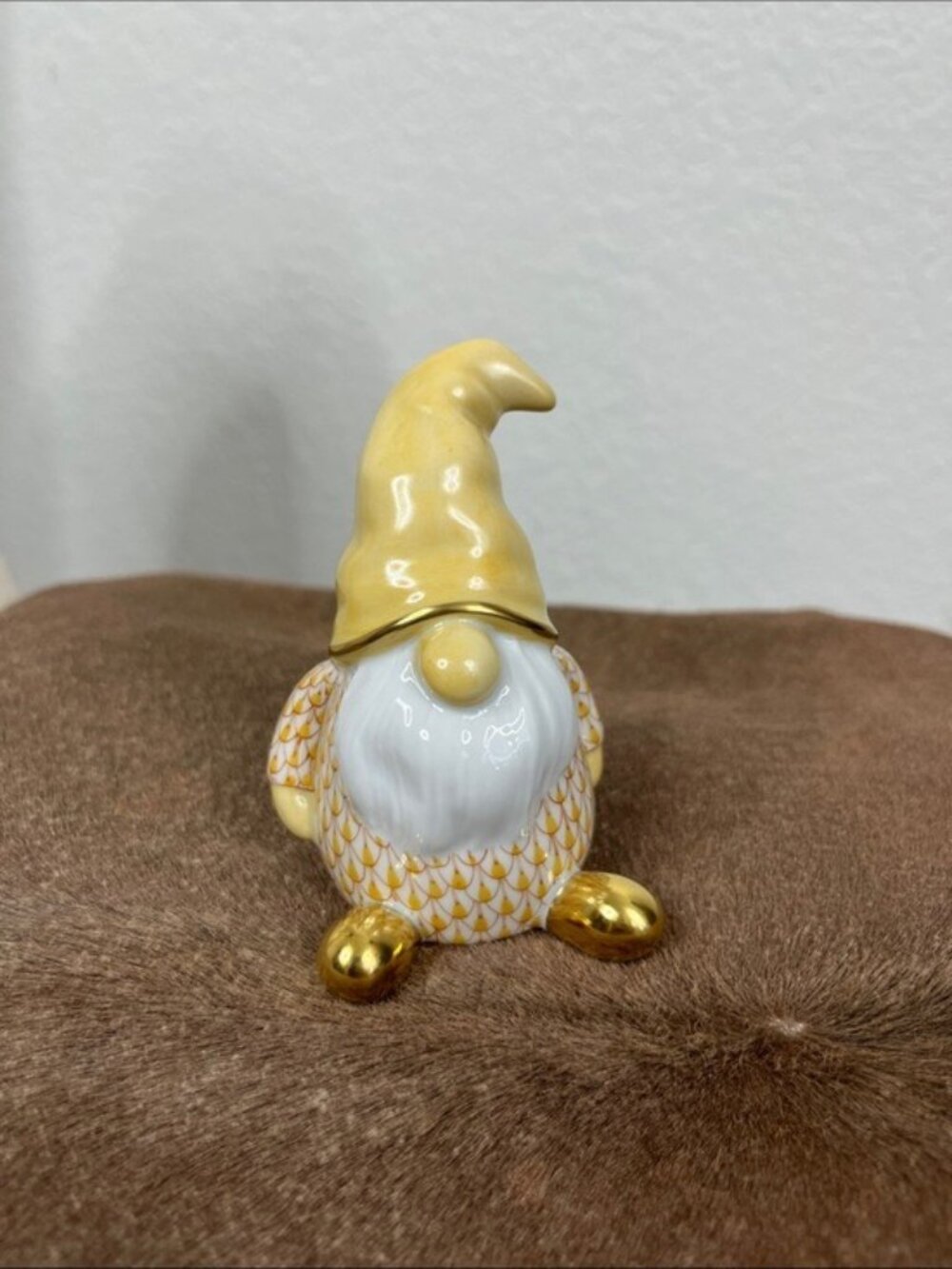 Herend Gnome Butterscotch Figurine Hungray Hand Painted
